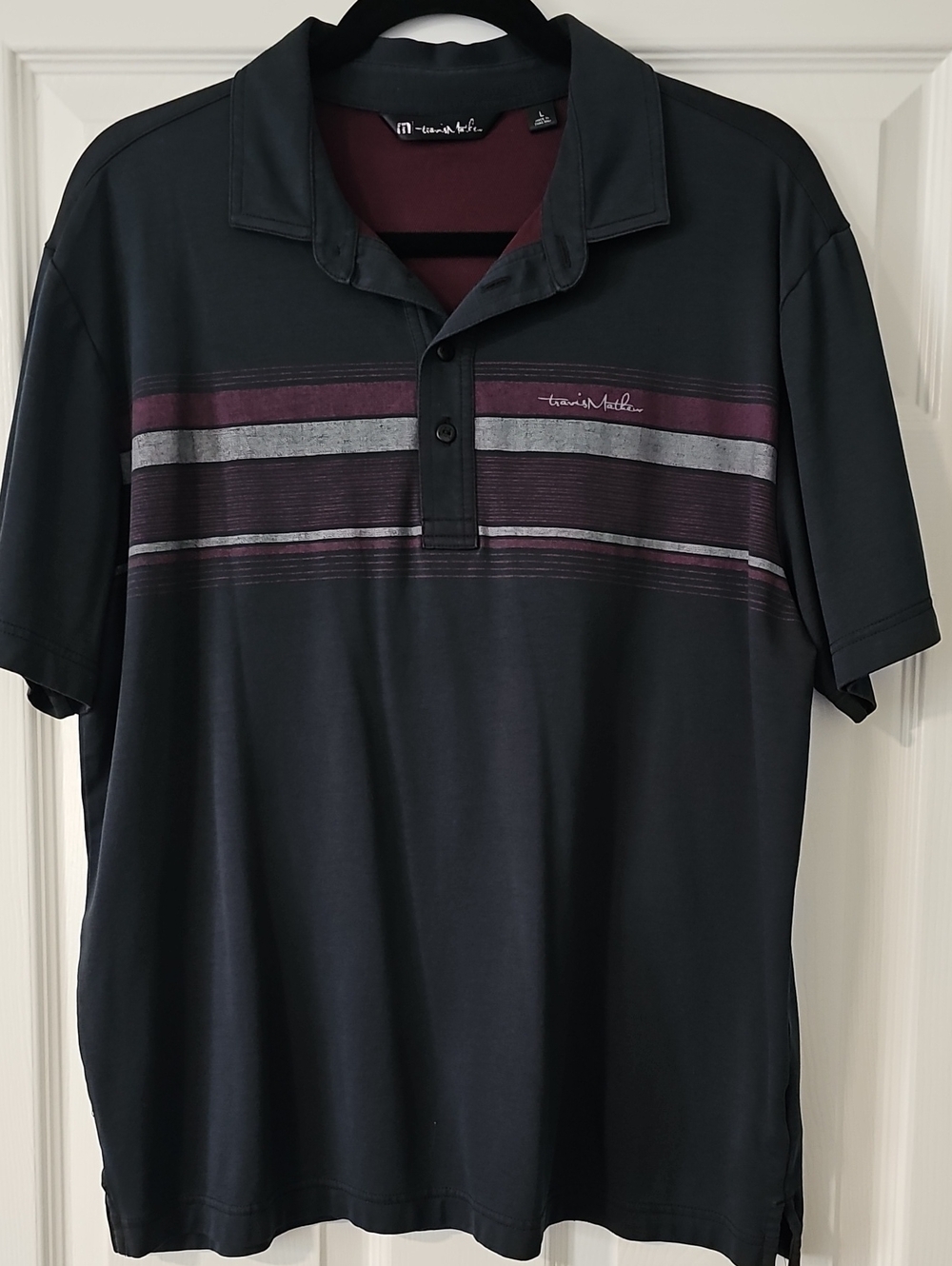 Travis Mathew Striped Polo, L